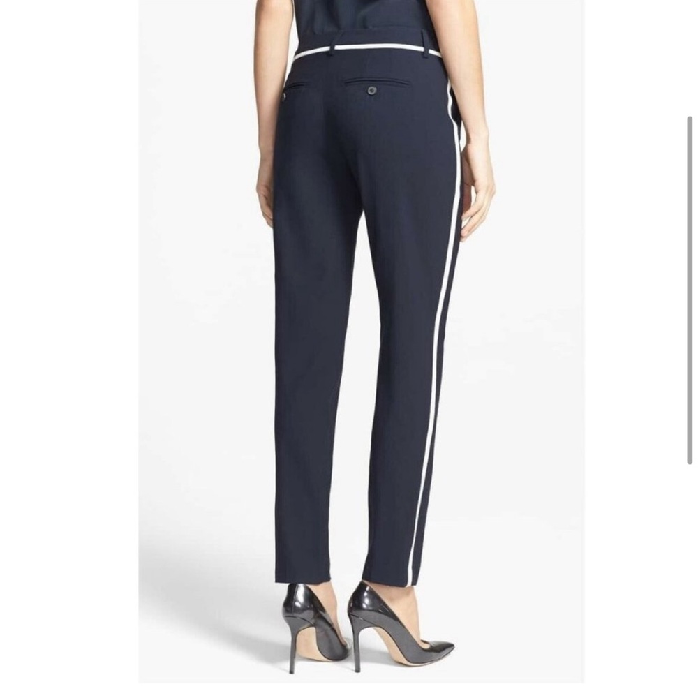 Vince Wool Nautical Strapping Tuxedo Navy Blue Pants. - Picture 2 of 9